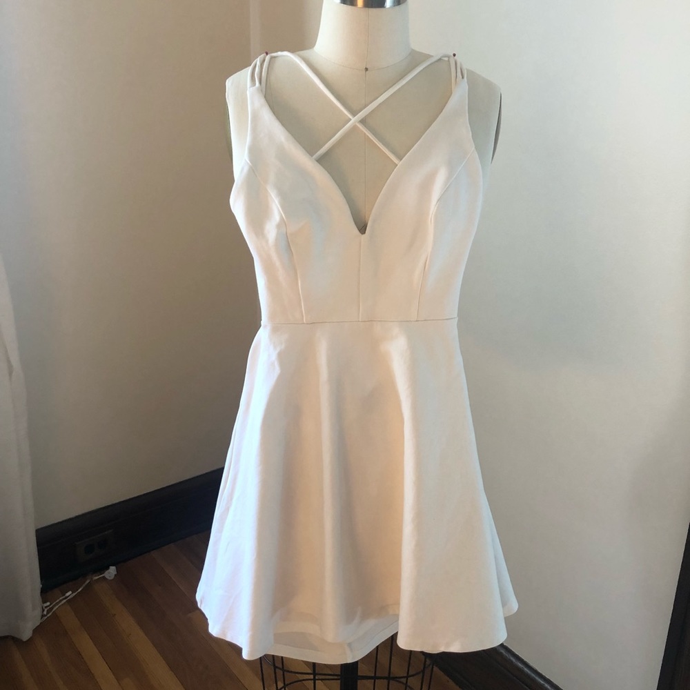 White Low Back Romper